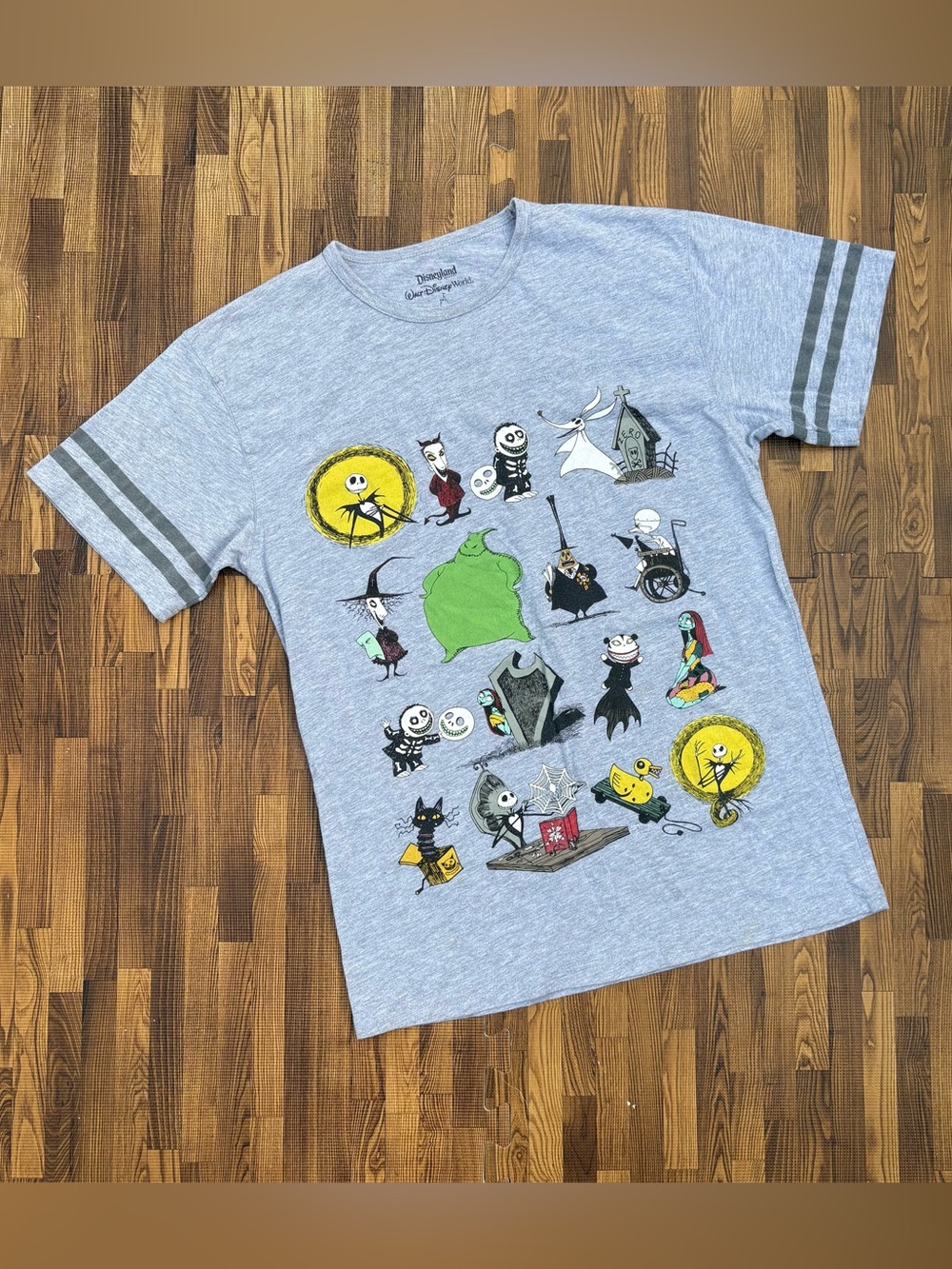 Disney Nightmare Before Christmas Short Sleeve Graphic Tee Medium Gray